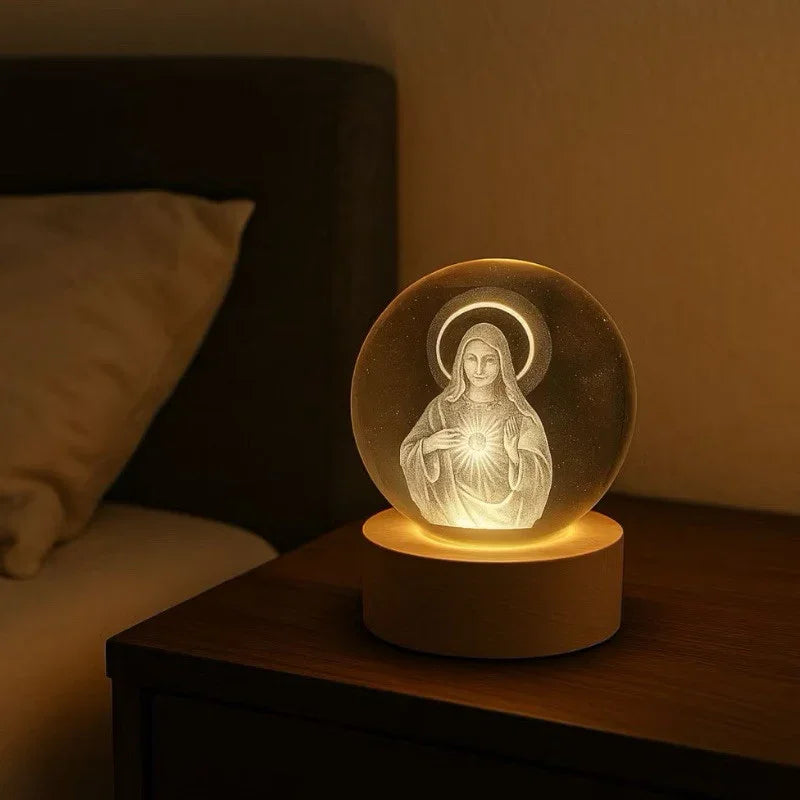Chamas da Devoção - Luminaria Esfera de Cristal Sagrada 3D