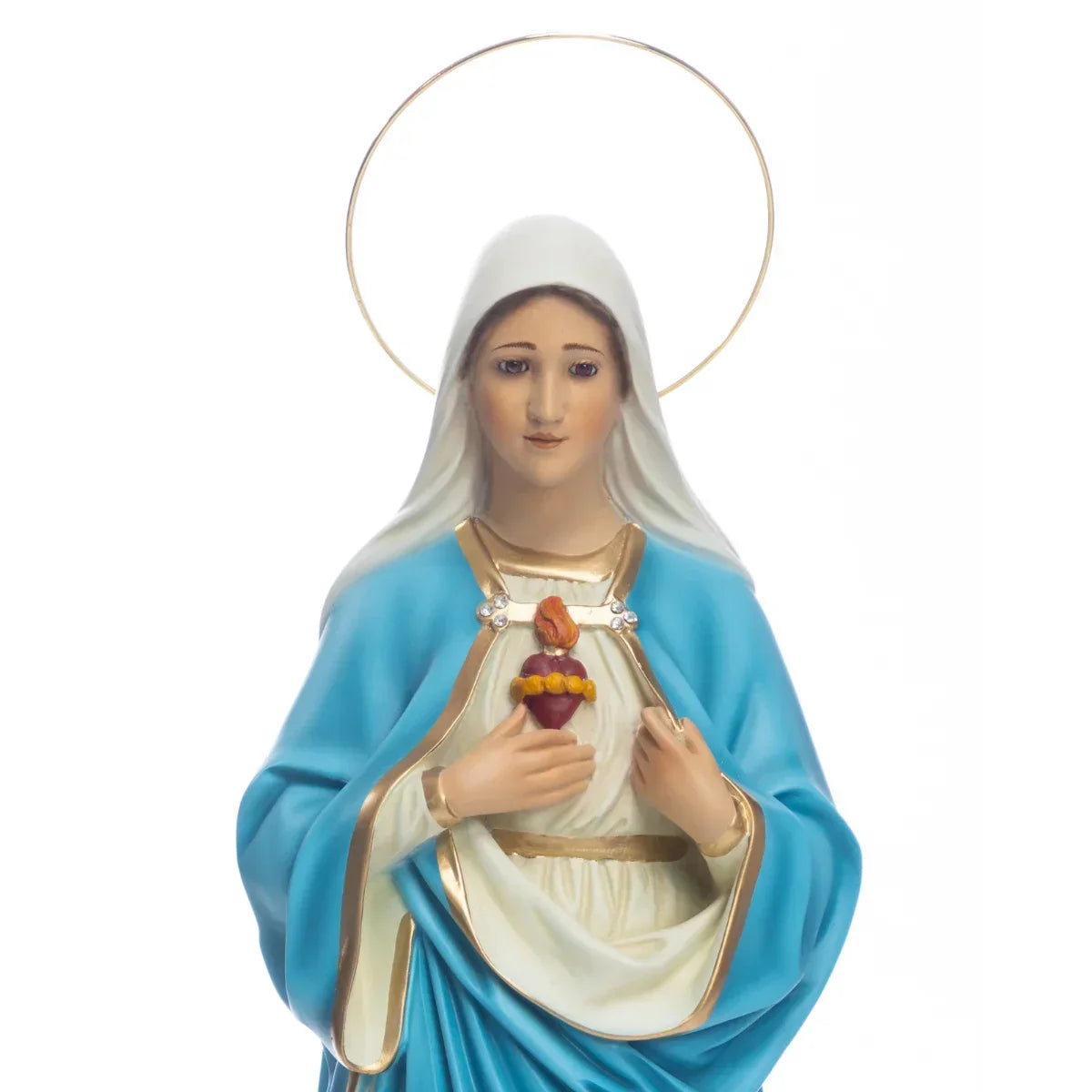 Imagem Imaculado Coração de Maria - 60 cm c/ Olhos de Vidro | Resina