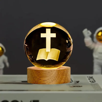 Chamas da Devoção - Luminaria Esfera de Cristal Sagrada 3D