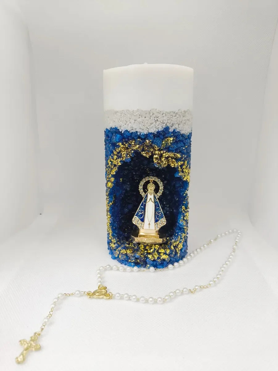 Vela Santuário Nossa Senhora Aparecida Azul - Aromatizada