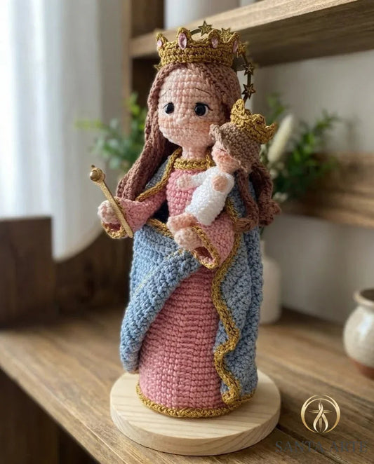 Nossa Senhora Auxiliadora dos Cristãos – Amigurumi Sagrado em Crochê
