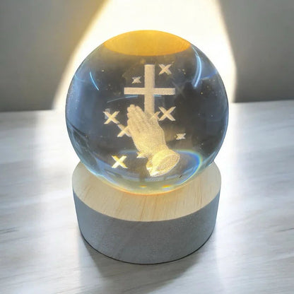 Chamas da Devoção - Luminaria Esfera de Cristal Sagrada 3D