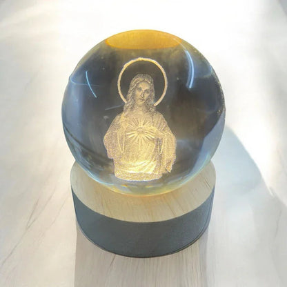 Chamas da Devoção - Luminaria Esfera de Cristal Sagrada 3D