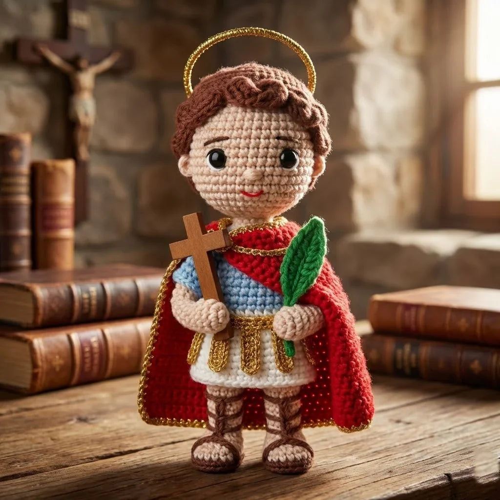 Santo Expedito da Fé Imediata e das Causas Urgentes – Amigurumi Sagrado em Crochê